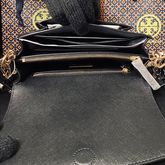 Tory Burch embossed double strap leather bag - Picture 14 of 16